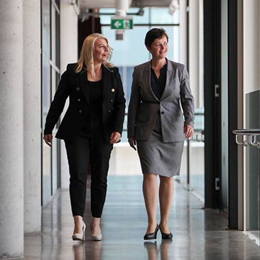 Nepean Regional Security managing director Gina Field and NSW Minister for Women Tanya Davies. Picture: Adam McLean.